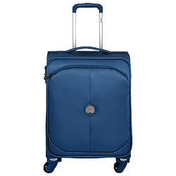 Delsey U-Lite Classic 4-Wheel 55cm Slim Cabin Suitcase, Blue
